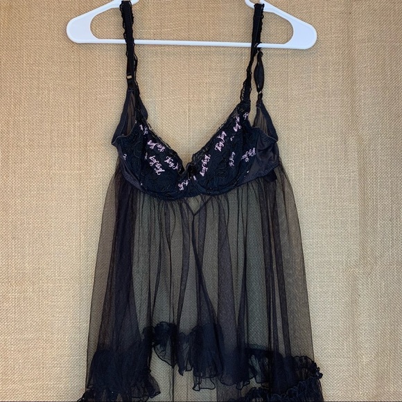 Victoria’s Secret Lingerie Sheer Babydoll Cami Top Size 36C - Picture 1 of 7
